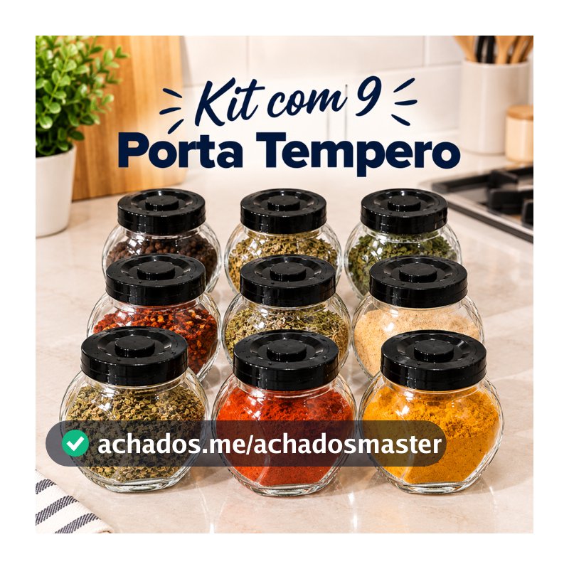 Kit Porta Condimento/Porta Tempero de Vidro 180ml