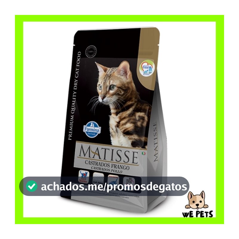 Ração 7,5Kg Matisse para Gatos Castrados Frango