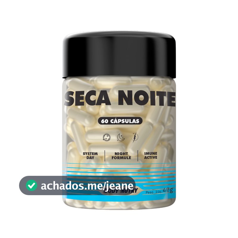Seca Noite - Sem Cafeína Triptofano, Zinco, Magnésio e Cromo 60 Cápsulas - Body Nutry