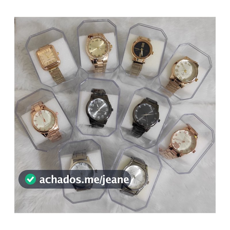 Kit com 10 relógios feminino mais caixas atacado