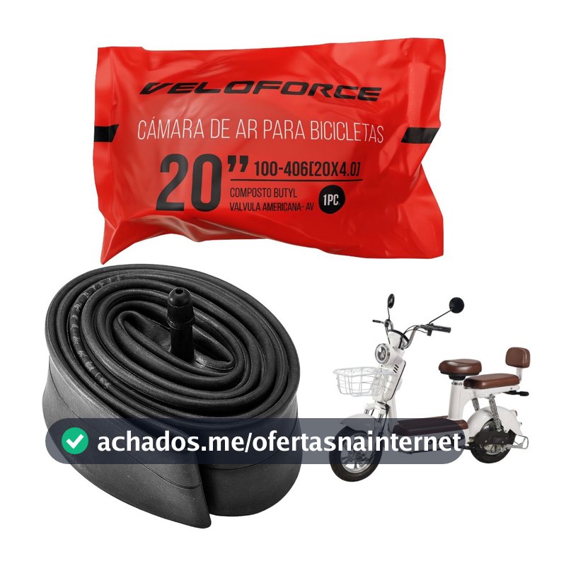 Câmara De Ar Fat Bike Elétrica Chopper 20x4.0 Aro 20 Bico Grosso Schrader