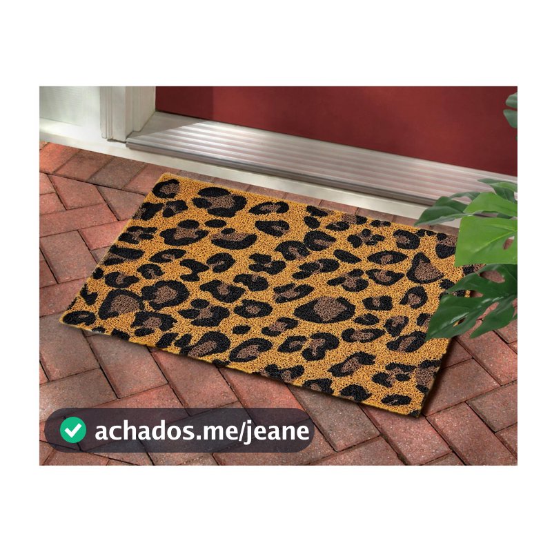 Tapete de Entrada Divertido, Capacho Animal Print Onça Oncinha