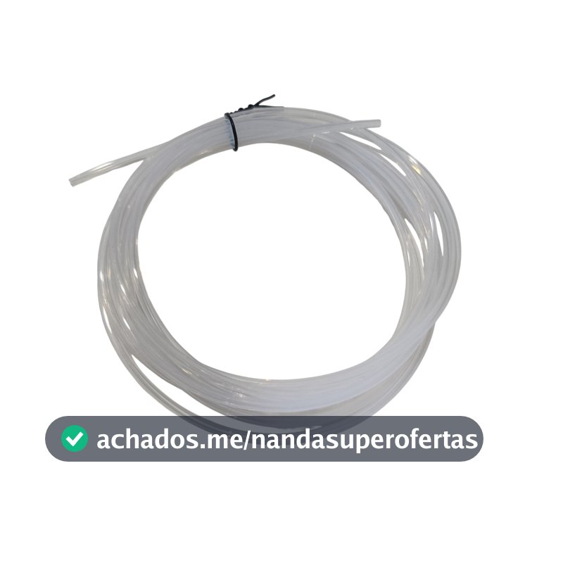 Tubo Transparente Bowden PTFE 2.5mm x 4mm Impressora 3D Bambu Lab Creality Ender K1 Filamento 1.75mm