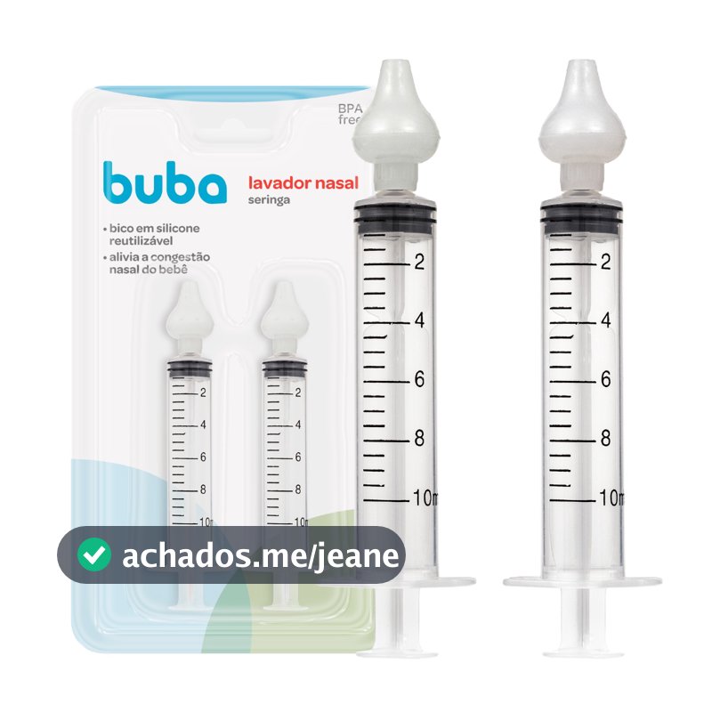 Lavador Nasal Seringa Com Ponta Em Silicone 2 Unidades 15655 - Buba