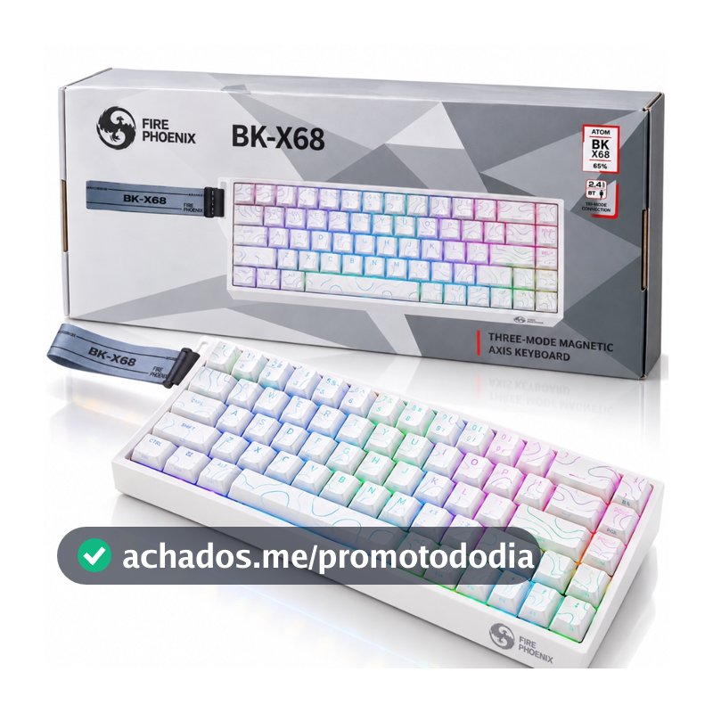 Teclado Sem Fio Gamer Magnético Rapid Trigger 0,01mm 8000hz Rgb Fire Phoenix