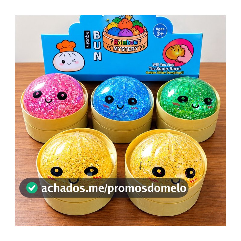 1 Brinquedo Misterioso Squishy 8,5CM Fidget Para Pão Recheado Cozido No Vapor Expresso Alivio do Estresse