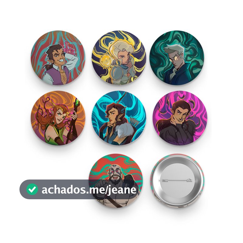 Bottons Personalizados VOX MACHINA - PERSONAGENS - HOLOGRÁFICO- 3.5mm
