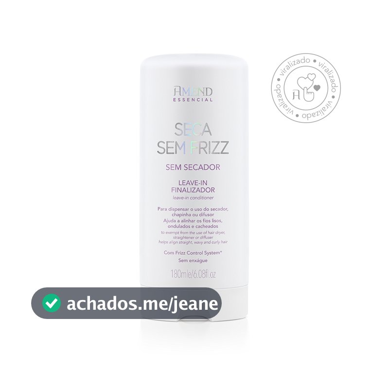 Amend Essencial Seca Sem Frizz Leave-In 180ml
