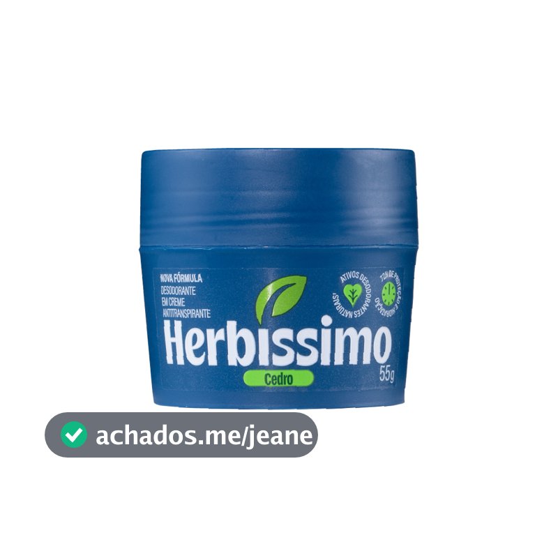 Desodorante Em Creme Antitranspirante Herbíssimo Cedro 55G