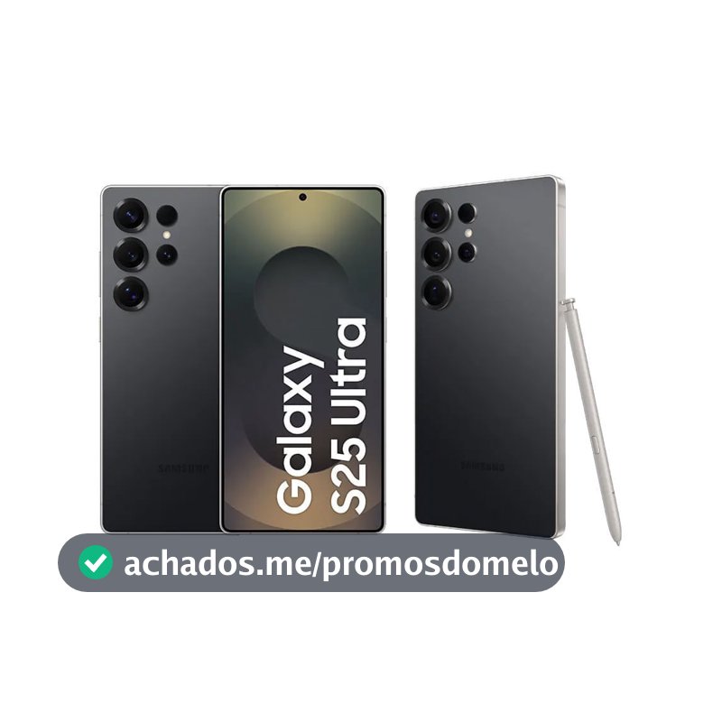 Celular Samsung Galaxy S25 Ultra 5G, 512GB, 12GB RAM, Câmera Quádrupla de 200+50+10+50, Tela Grande de 6.9"