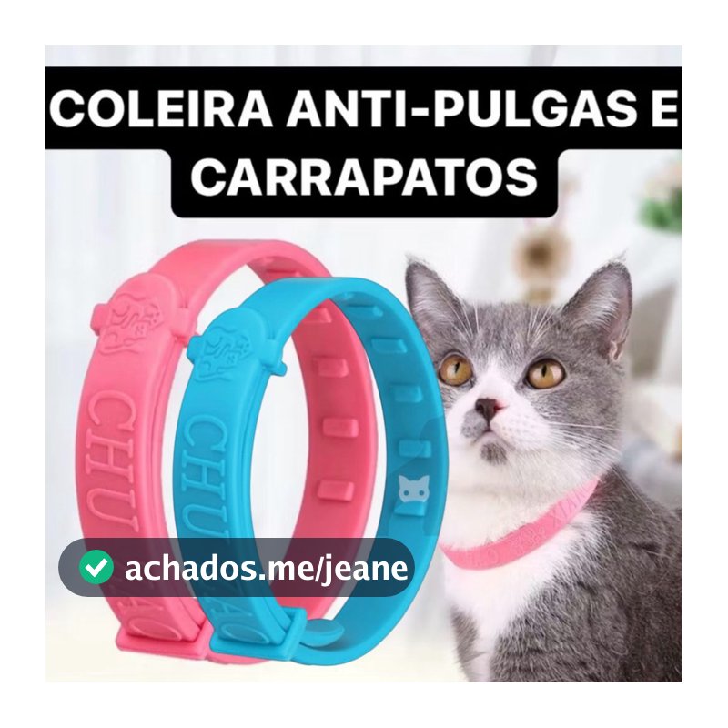 Coleira Anti-Pulga Carrapato Ácaro Para Gatos Pet Cachorros