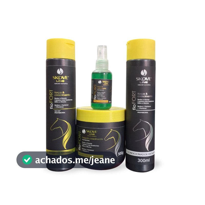 FioFORT Tratamento Capilar Shampoo/condicionador/Mascara Reduz a Queda, Auxilia no Crescimento 300ml