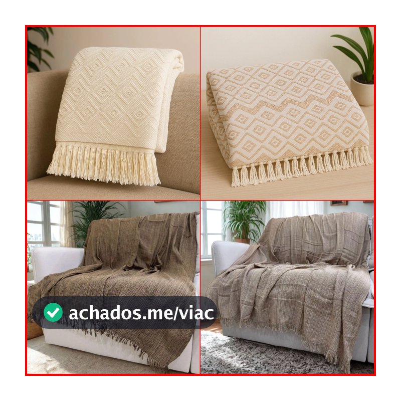Manta para Sofá King 230x170 Entrega 24h Decorativa Premium Algodão Capa Protetora Grande Elegante
