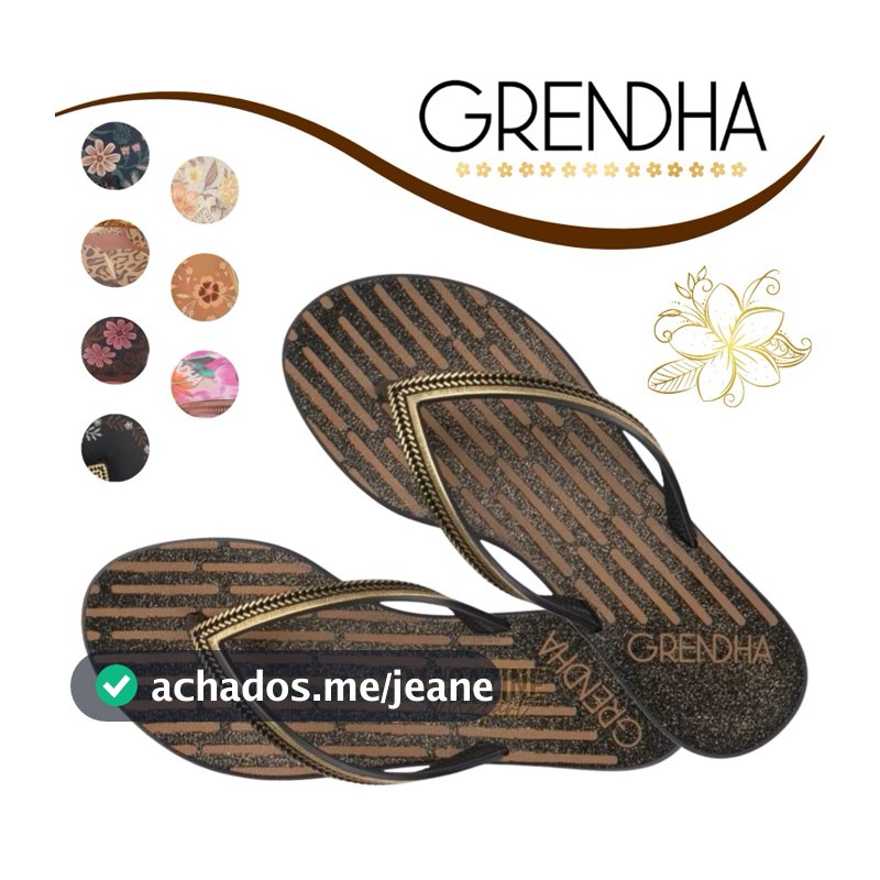 Sandália Feminina Grendha Chinelo Rasteira Feminina Grendha Mais Açái Essência Energia Chin