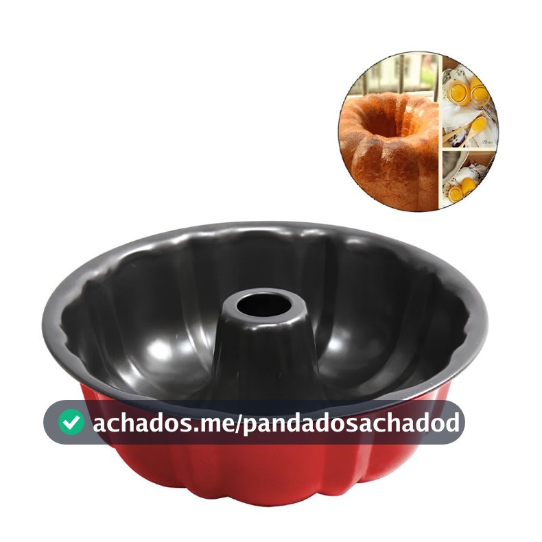 Forma Para Pudim Bolo Com Furo Central Antiaderente 24cm/26cm