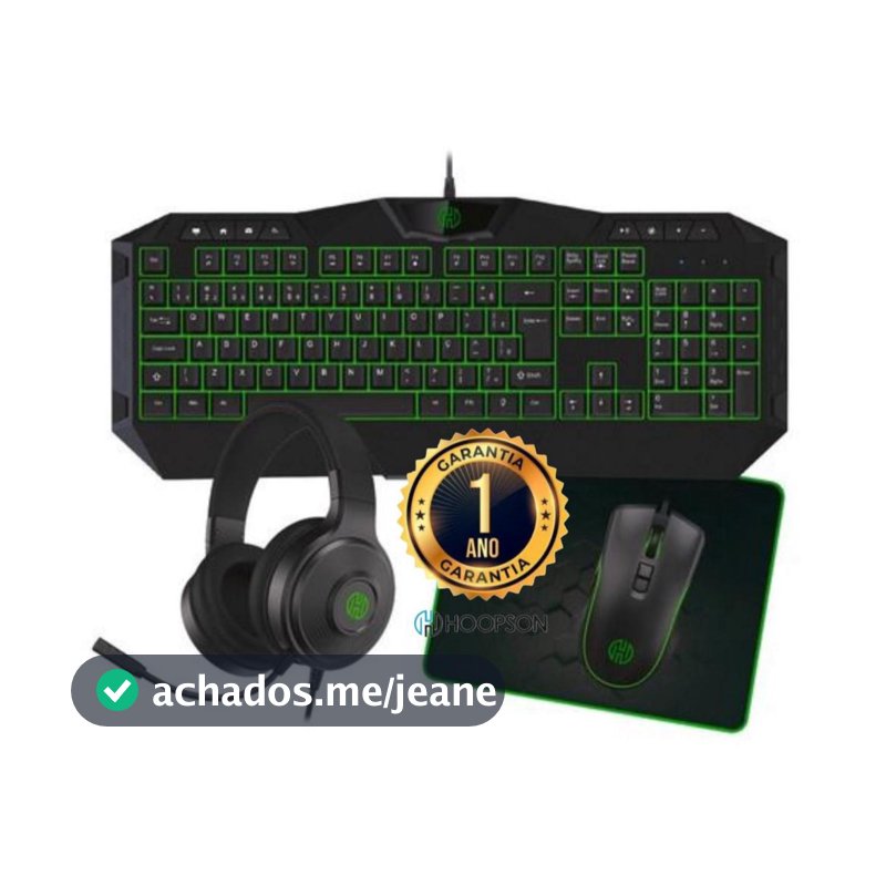 Kit Teclado Mouse Fone De Ouvido Gamer Pc 4 Em 1 Player Mousepad Combo USB Wired Gamer Gaming Keyboard Mouse Kit RGB LED