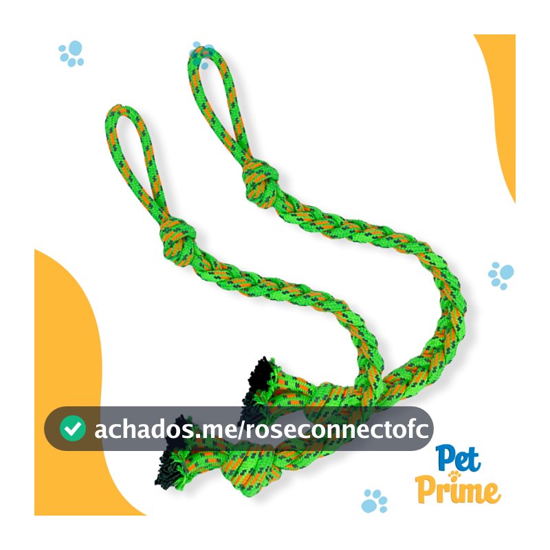 Kit 2 Brinquedo para Cachorro Mordedor Corda 60cm Puxador de Corda Diversão Pet Savana Pet