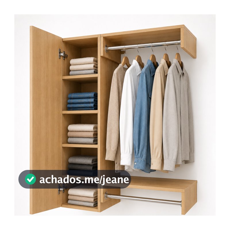 Guarda-Roupa Suspenso Com Porta e Cabideiro 15mm –101