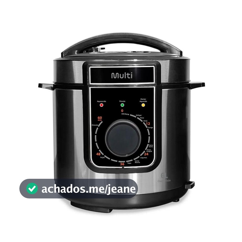 Panela de Pressão Elétrica Mecânica 11 Funções 6L 1000W GO50 - Multilaser