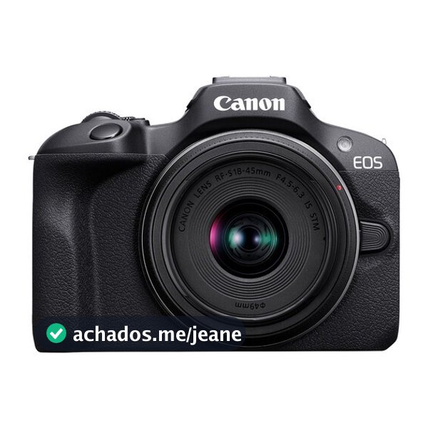 CÂMERA CANON EOS R100 MIRRORLESS COM LENTE 18 - 45MM