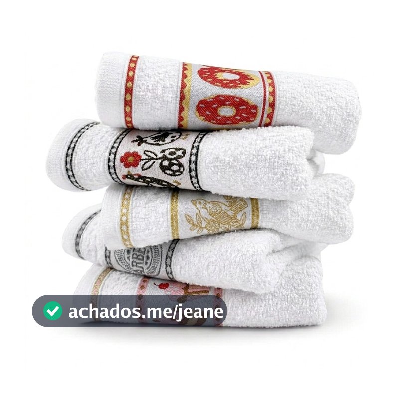 Jogo De Pano De Prato Premium 10 Unidades  Pano de Prato Atoalhado 100% Algodão