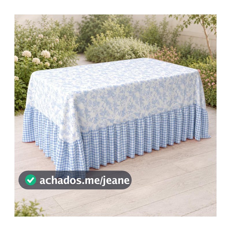 Toalha de Mesa Com Babado Decoração Festa Tema Batizado 1,40x0,70