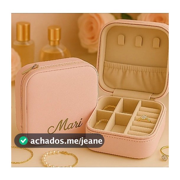 Porta Joias com Espelho Personalizado Nome/logo