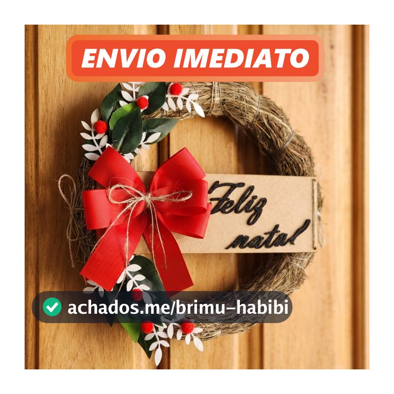 Guirlanda 30cm Natal Porta Entrada Luxo Decoração Natalina Enfeite de Natal 2026 2027 Laço Vermelho
