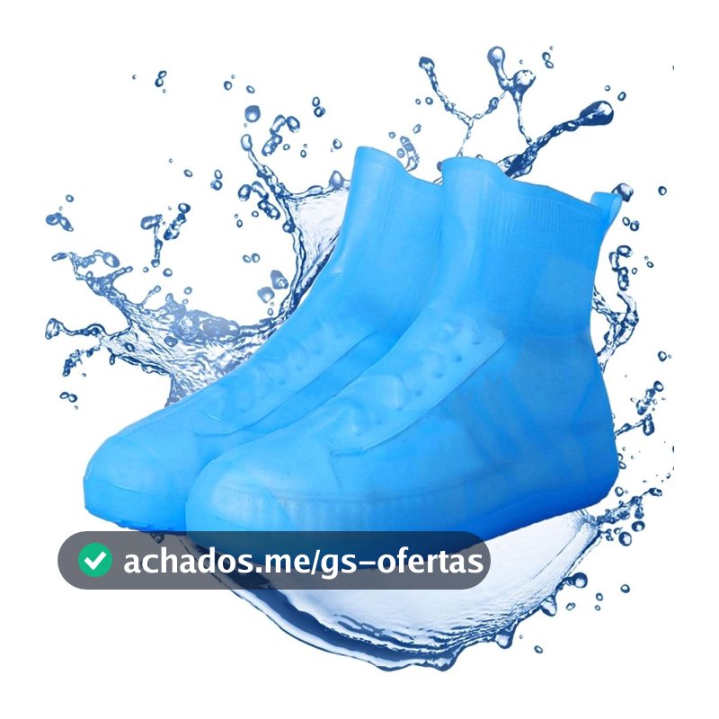 Capa De Chuva Em Silicone Reutilizável Para Sapato Antiderrapante Cano Alto Impermeável - A770