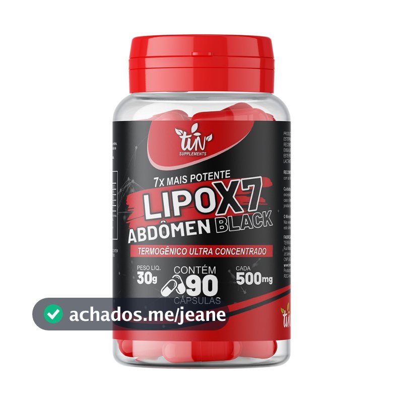 LipoX7 Abdômen Black termogênico ultra concentrado 7x mais