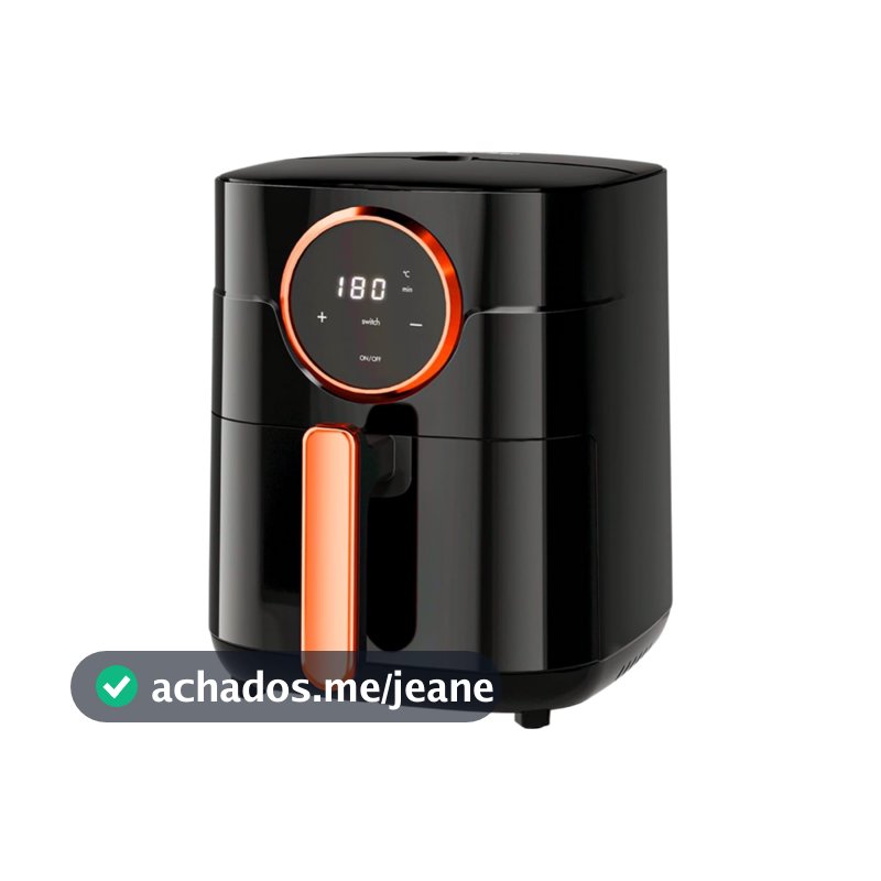 Gaabor Air Fryer Fritadeira Elétrica sem Óleo 4L Touch Preta Tecnologia Cyclone Air