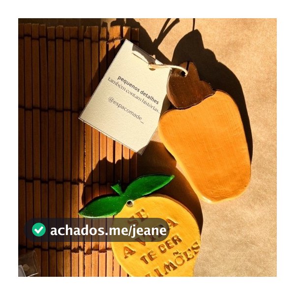 adorno parede cerâmica / caju e limão siciliano cerâmica enfeite parede