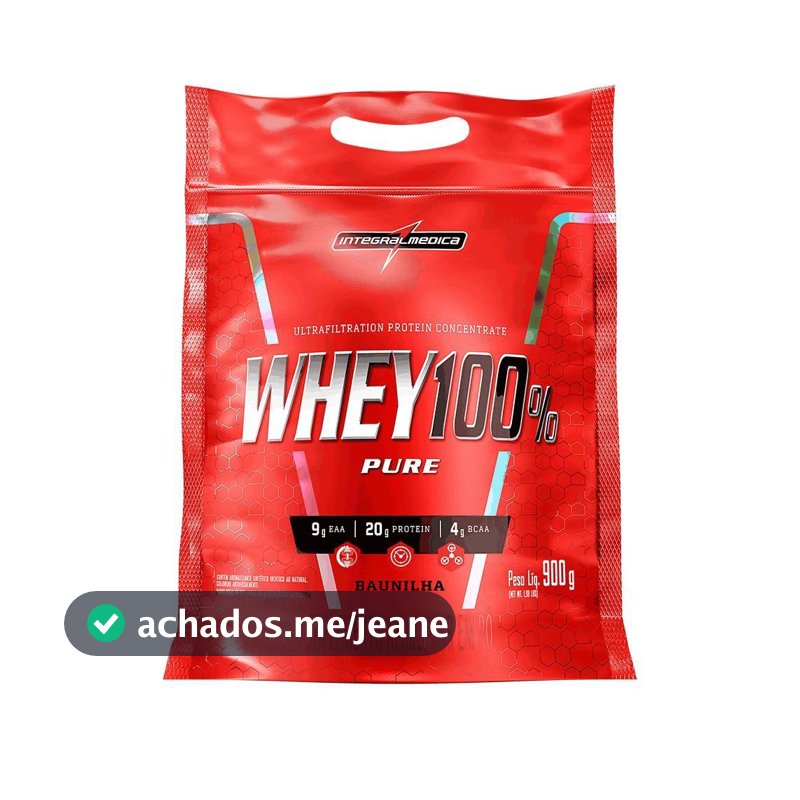 Proteína Concentrada Integralmedica Whey 100% Pure 900g Pouch