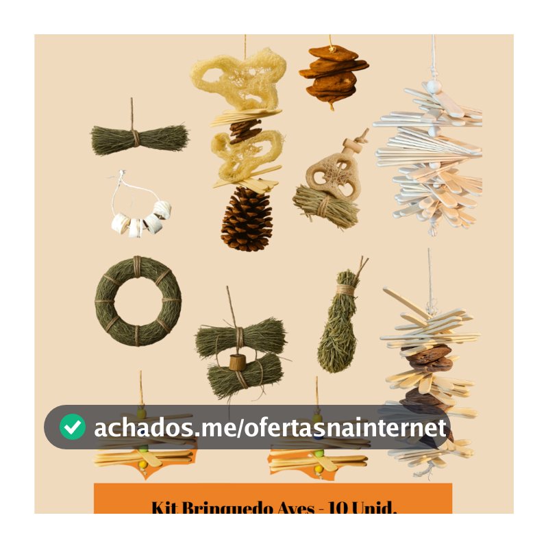 Kit Brinquedos (12/10/6), calopsita, agapornis, periquito, aves, brinquedo - Enriquecimento Ambiental
