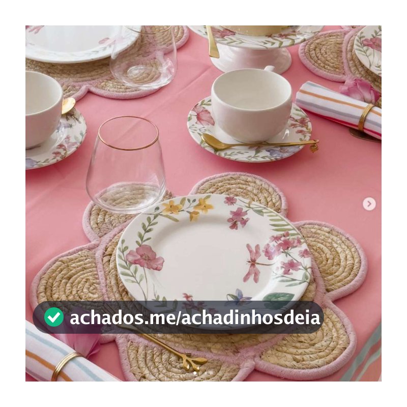 Conjunto 6 Pratos de Sobremesa Campestre de Cerâmica 21cm - Alleanza