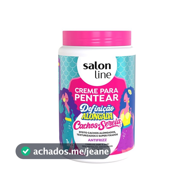 Creme Para Pentear Definição Alongada Cachos de Sereia 1kg