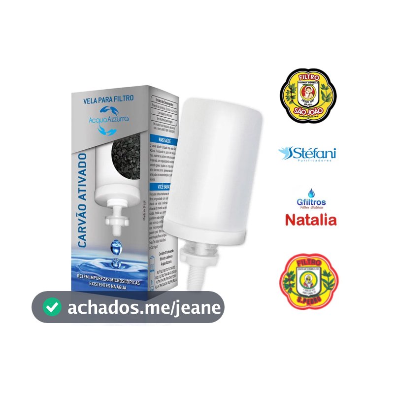 Vela Filtro Barro São João Dupla Ação Carvão Ativado