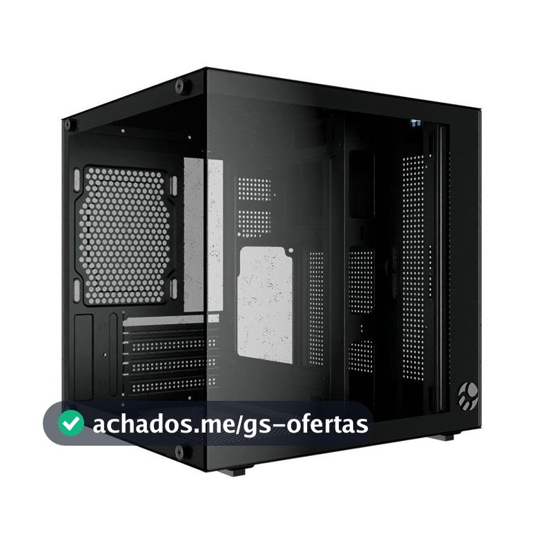 Gabinete Gamer Bluecase BG-066 Life, Mini-Tower, Lateral de Vidro, Preto, BG-066-LIFE-BK
