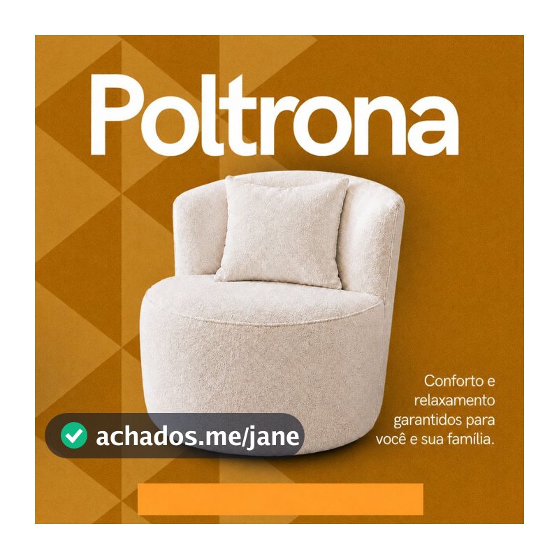Poltrona Confortável Orgânica de Luxo Suede dhouse
