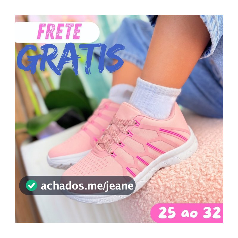 Tênis Infantil Menina Esportivo Novo Modelo Para Crianças Ativas Com Muito Estilo