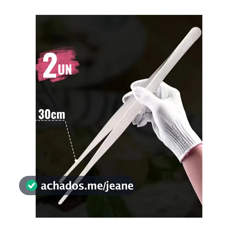 Pinça Culinaria 30cm Aço Inox Profissional Barman Bartender Bares e Restaurantes