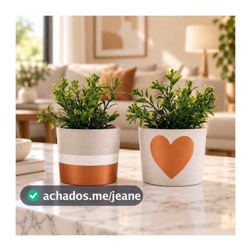 Vasinho Decoração Casa com Planta Artificial  2 unidades