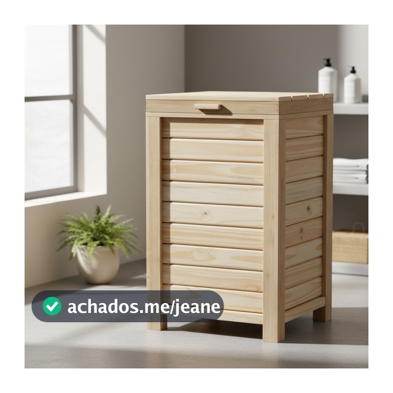 Cesto de Roupas Madeira Pinus