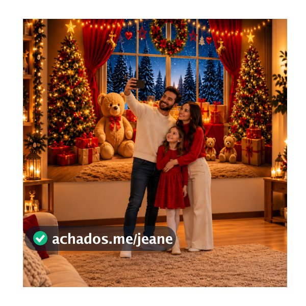 Painel de Festa Decorativo de Natal 1,80 x 3mt Efeito 3D Realista Cenário Fotográfico Tecido Premium