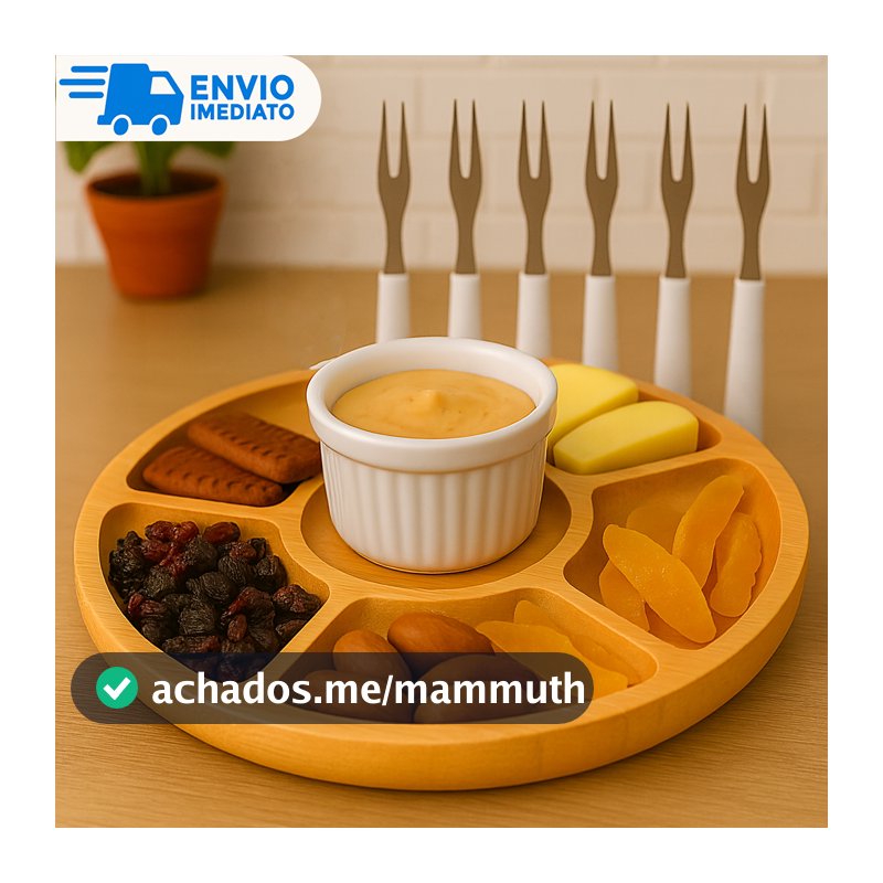 Kit Petisqueira para Petiscos Frios Queijo Churrasco com Molheira Ramekin e Garfinhos