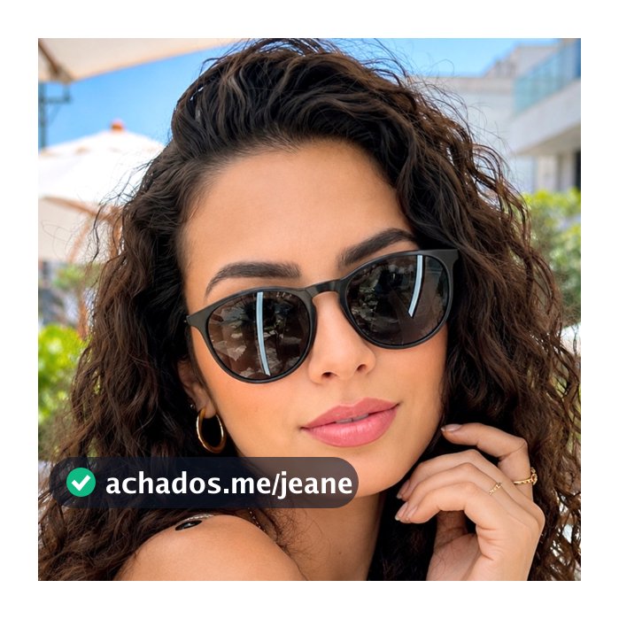 Óculos de Sol Atemporal Feminino Clássico Elegante Arredondado com Hastes em Metal Várias Cores Marca ILOOK Proteção UV