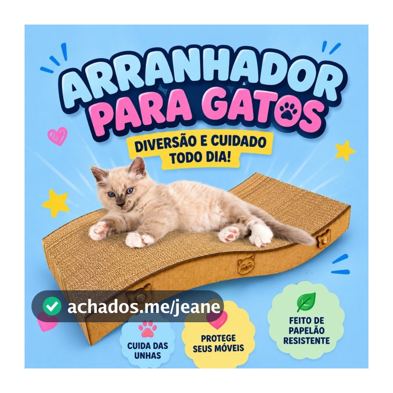 Arranhador Para Gatos De Papelão E Mdf Anatômico