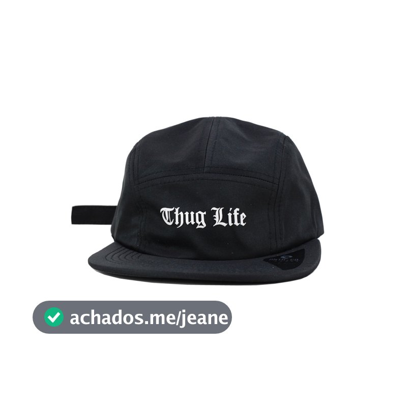 Boné 5 Five Panel Aba Reta Thug Life Anth Co Strapback Fitão