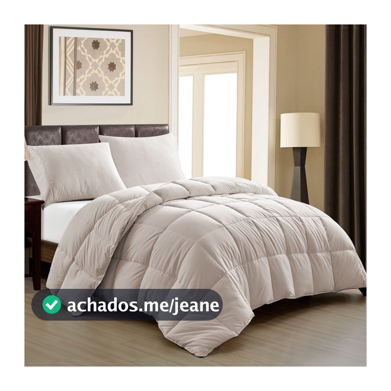 Edredom Dupla Face Percal 400 Fios Extra Macio King Luxo Plumage Grosso Confortável Decorativo Quarto Macio Lavável