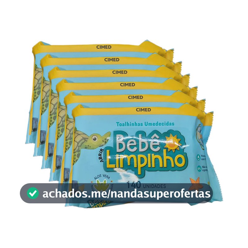 kit 840 Toalhas Umedecidas Bebê Limpinho